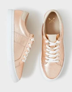 Gigi Leather Trainer 8 Gigi Leather Trainer -Crew Clothing WTR005 METALLIC 7