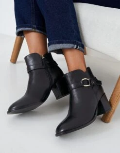 Hailey Leather Heeled Boot